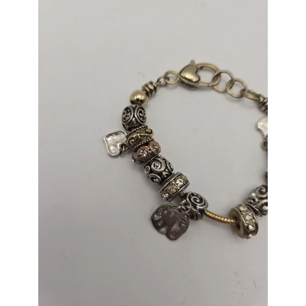 Letter M Monogram Initial Charm Bracelet